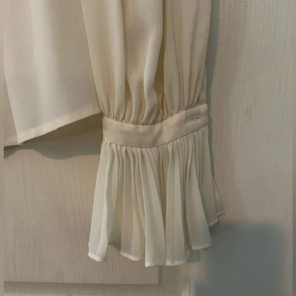 Escada Cream Silk Ruffle Blouse - Picture 5 of 9